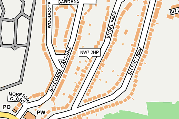 NW7 2HP map - OS OpenMap – Local (Ordnance Survey)