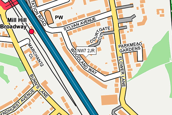 NW7 2JR map - OS OpenMap – Local (Ordnance Survey)