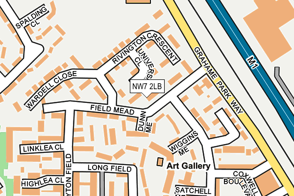 NW7 2LB map - OS OpenMap – Local (Ordnance Survey)