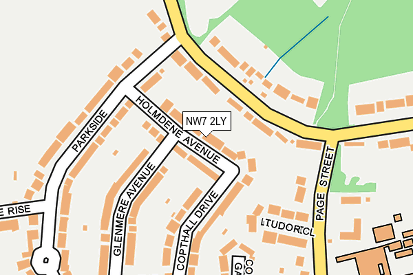 NW7 2LY map - OS OpenMap – Local (Ordnance Survey)