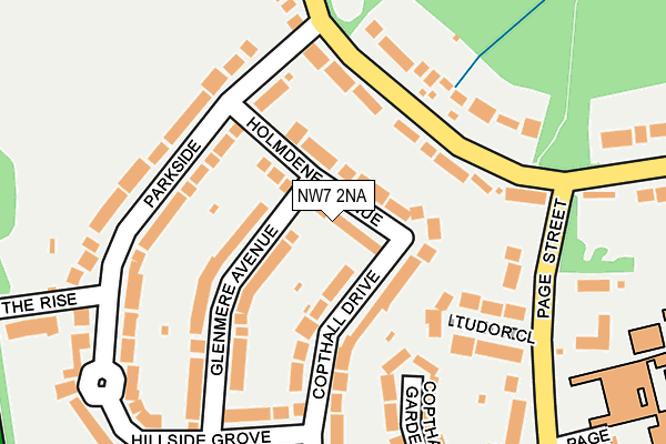 NW7 2NA map - OS OpenMap – Local (Ordnance Survey)