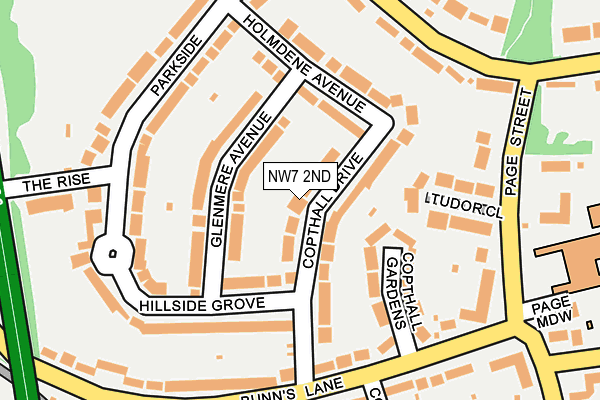 NW7 2ND map - OS OpenMap – Local (Ordnance Survey)