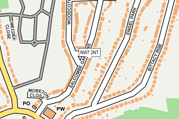 NW7 2NT map - OS OpenMap – Local (Ordnance Survey)