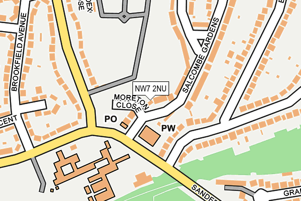 NW7 2NU map - OS OpenMap – Local (Ordnance Survey)