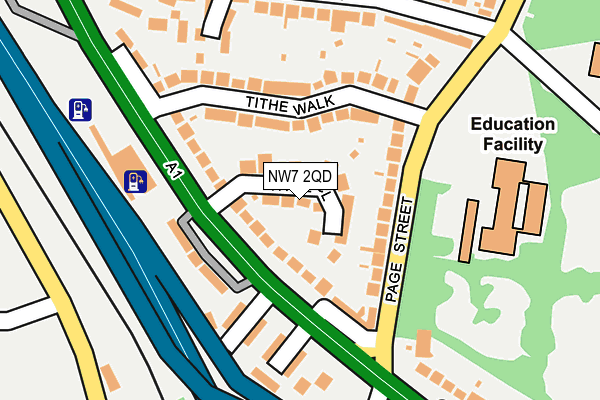 NW7 2QD map - OS OpenMap – Local (Ordnance Survey)