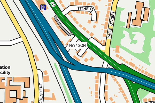 NW7 2QN map - OS OpenMap – Local (Ordnance Survey)