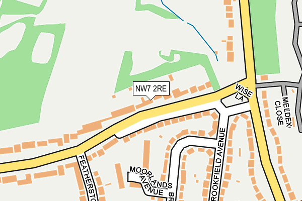 NW7 2RE map - OS OpenMap – Local (Ordnance Survey)