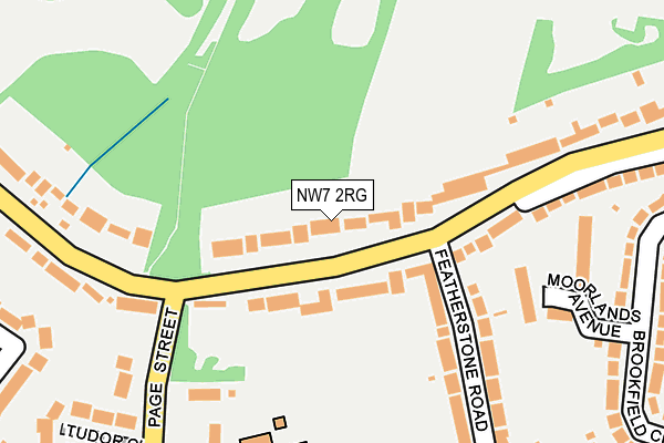 NW7 2RG map - OS OpenMap – Local (Ordnance Survey)