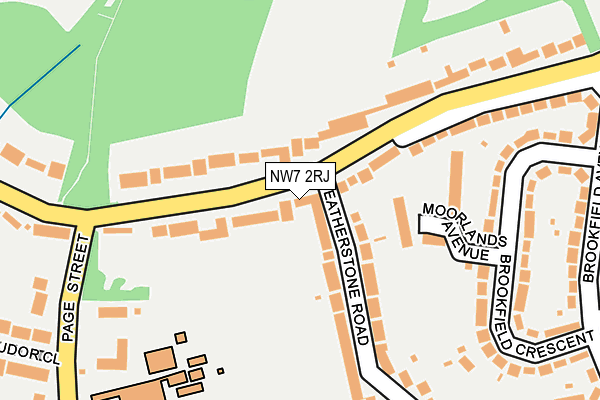 NW7 2RJ map - OS OpenMap – Local (Ordnance Survey)