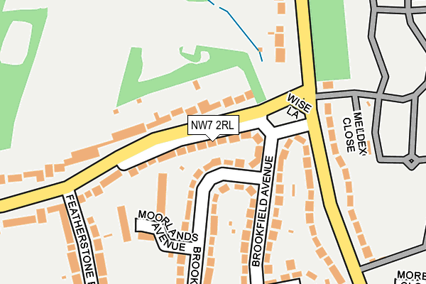 NW7 2RL map - OS OpenMap – Local (Ordnance Survey)