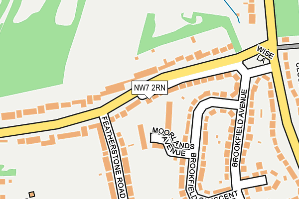 NW7 2RN map - OS OpenMap – Local (Ordnance Survey)