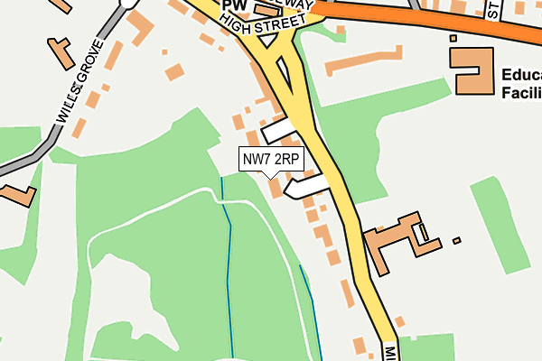 NW7 2RP map - OS OpenMap – Local (Ordnance Survey)