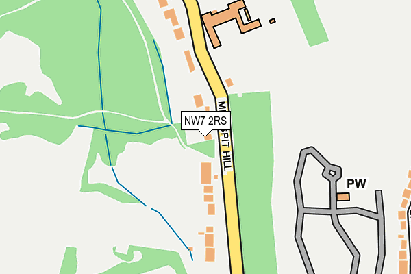 NW7 2RS map - OS OpenMap – Local (Ordnance Survey)