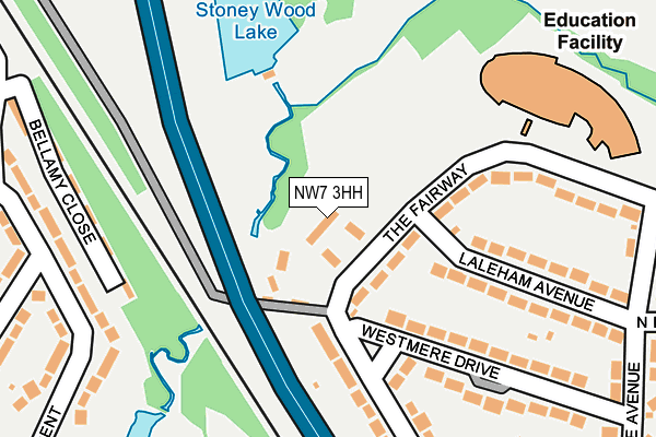 NW7 3HH map - OS OpenMap – Local (Ordnance Survey)