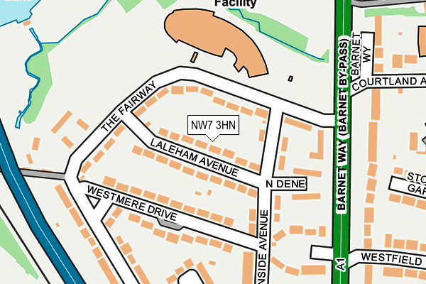 NW7 3HN map - OS OpenMap – Local (Ordnance Survey)