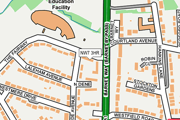 NW7 3HR map - OS OpenMap – Local (Ordnance Survey)