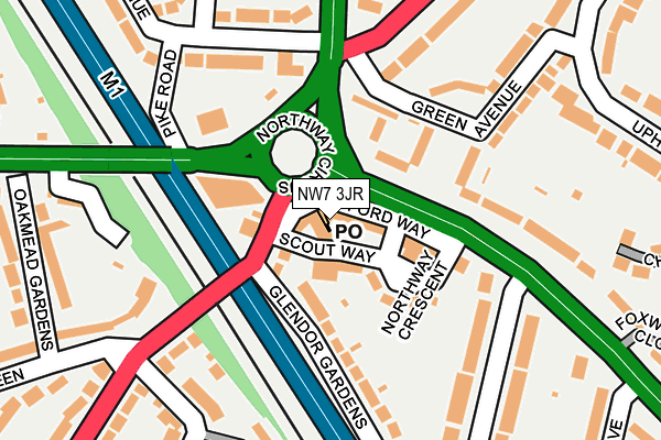 NW7 3JR map - OS OpenMap – Local (Ordnance Survey)