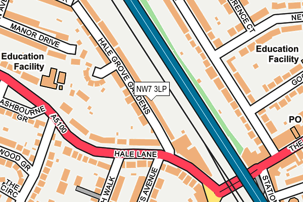 NW7 3LP map - OS OpenMap – Local (Ordnance Survey)
