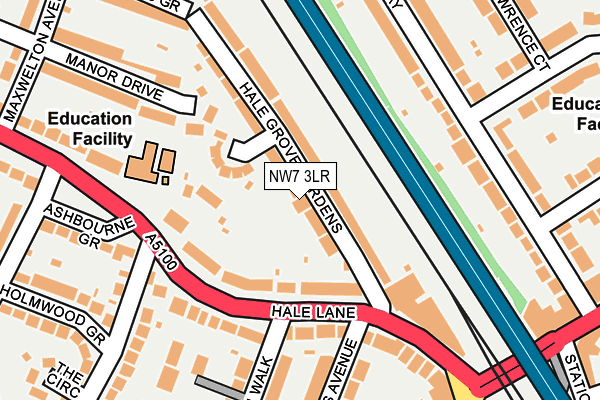 NW7 3LR map - OS OpenMap – Local (Ordnance Survey)