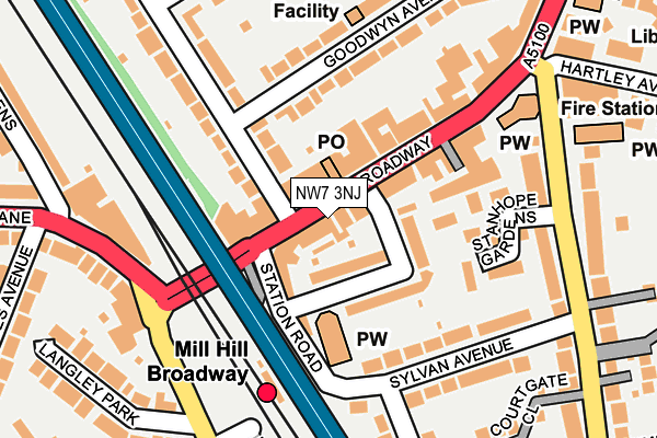 NW7 3NJ map - OS OpenMap – Local (Ordnance Survey)