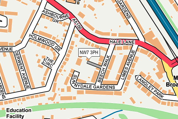 NW7 3PH map - OS OpenMap – Local (Ordnance Survey)