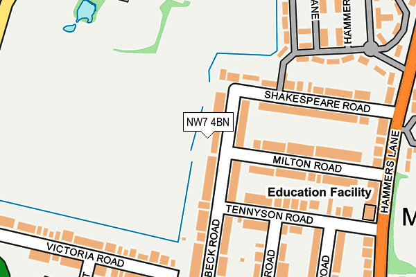 NW7 4BN map - OS OpenMap – Local (Ordnance Survey)