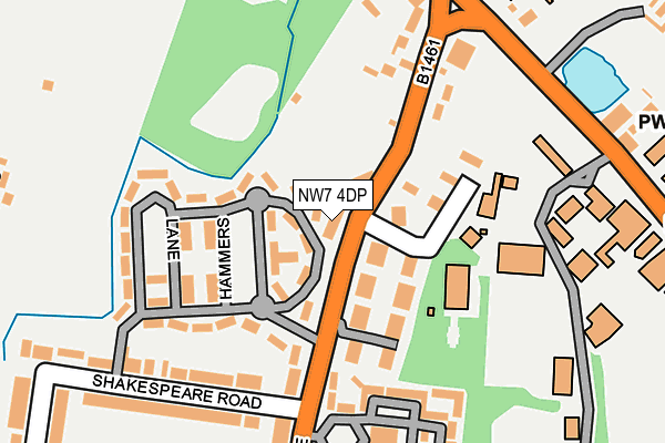 NW7 4DP map - OS OpenMap – Local (Ordnance Survey)