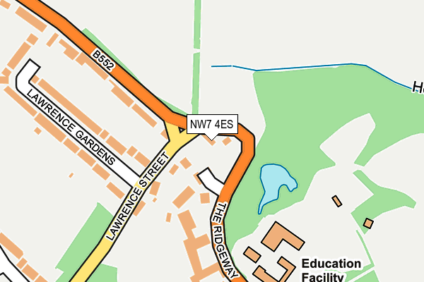 NW7 4ES map - OS OpenMap – Local (Ordnance Survey)