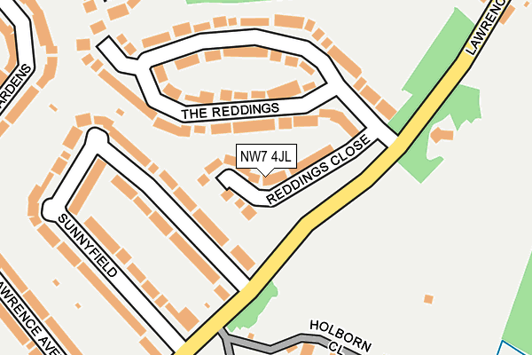 NW7 4JL map - OS OpenMap – Local (Ordnance Survey)