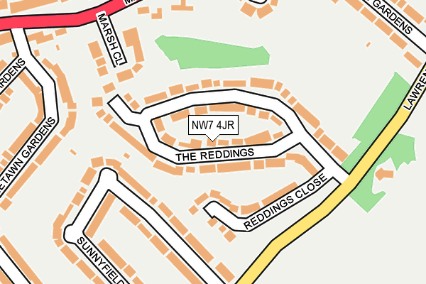 NW7 4JR map - OS OpenMap – Local (Ordnance Survey)