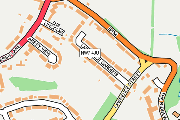 NW7 4JU map - OS OpenMap – Local (Ordnance Survey)