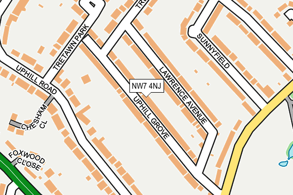 NW7 4NJ map - OS OpenMap – Local (Ordnance Survey)