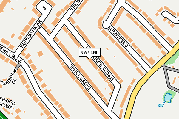 NW7 4NL map - OS OpenMap – Local (Ordnance Survey)