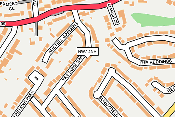 NW7 4NR map - OS OpenMap – Local (Ordnance Survey)