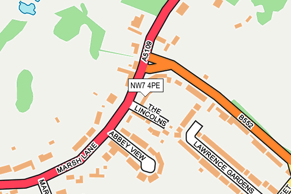 NW7 4PE map - OS OpenMap – Local (Ordnance Survey)