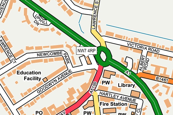 NW7 4RP map - OS OpenMap – Local (Ordnance Survey)