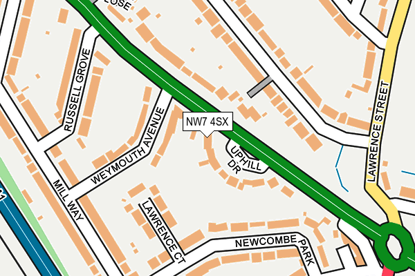 NW7 4SX map - OS OpenMap – Local (Ordnance Survey)