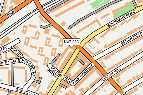 NW8 0AG map - OS OpenMap – Local (Ordnance Survey)