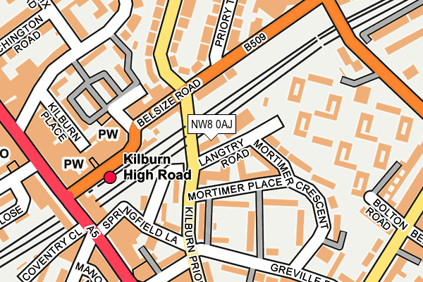 NW8 0AJ map - OS OpenMap – Local (Ordnance Survey)
