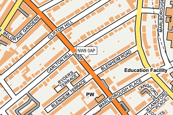 NW8 0AP map - OS OpenMap – Local (Ordnance Survey)