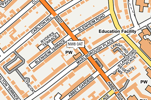 NW8 0AT map - OS OpenMap – Local (Ordnance Survey)