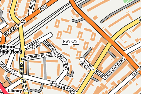 NW8 0AY map - OS OpenMap – Local (Ordnance Survey)
