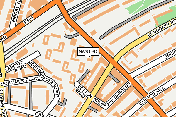 NW8 0BD map - OS OpenMap – Local (Ordnance Survey)