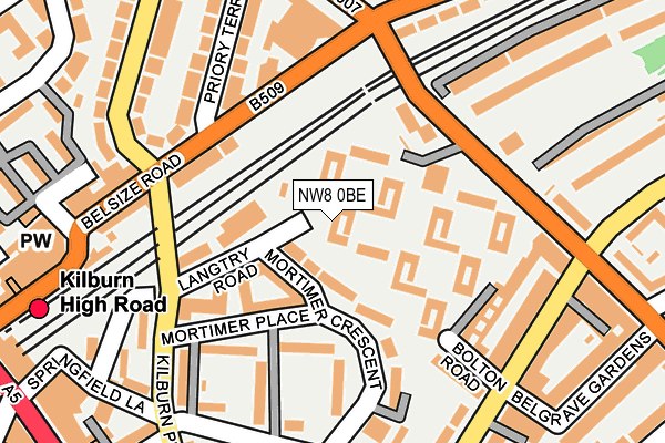 NW8 0BE map - OS OpenMap – Local (Ordnance Survey)