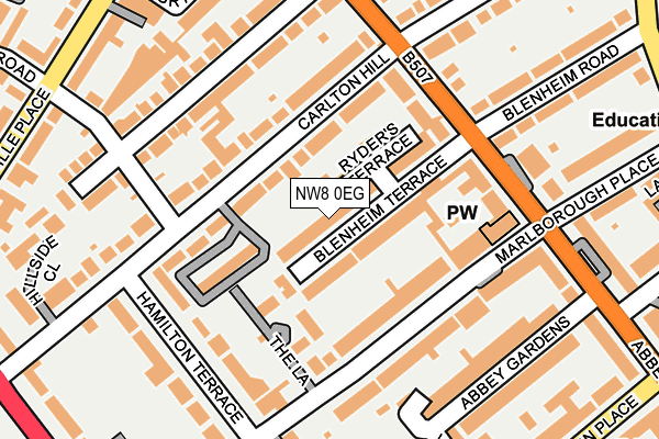 NW8 0EG map - OS OpenMap – Local (Ordnance Survey)
