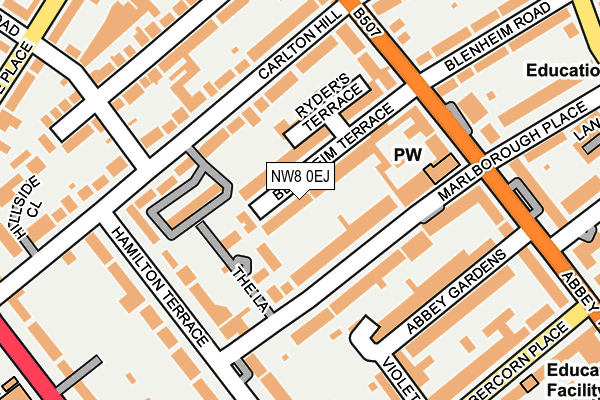 NW8 0EJ map - OS OpenMap – Local (Ordnance Survey)