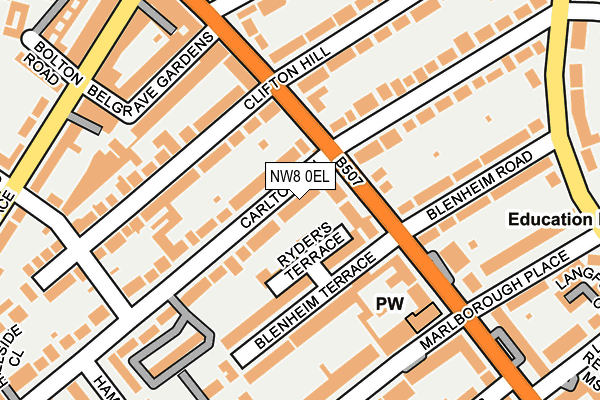NW8 0EL map - OS OpenMap – Local (Ordnance Survey)