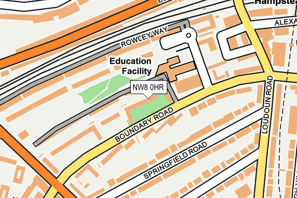 NW8 0HR map - OS OpenMap – Local (Ordnance Survey)
