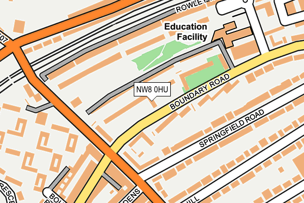 NW8 0HU map - OS OpenMap – Local (Ordnance Survey)