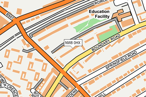 NW8 0HX map - OS OpenMap – Local (Ordnance Survey)
